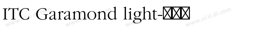ITC Garamond light字体转换